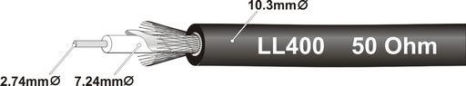 50Ω LL400 COAX 10mm LOW-LOSS - SMA TO N